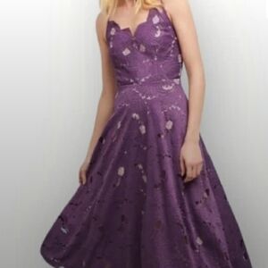 Moulinette Soeurs Strapless Purple Dress